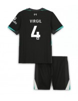 Liverpool Virgil van Dijk #4 Bortedraktsett Barn 2024-25 Korte ermer (+ bukser)